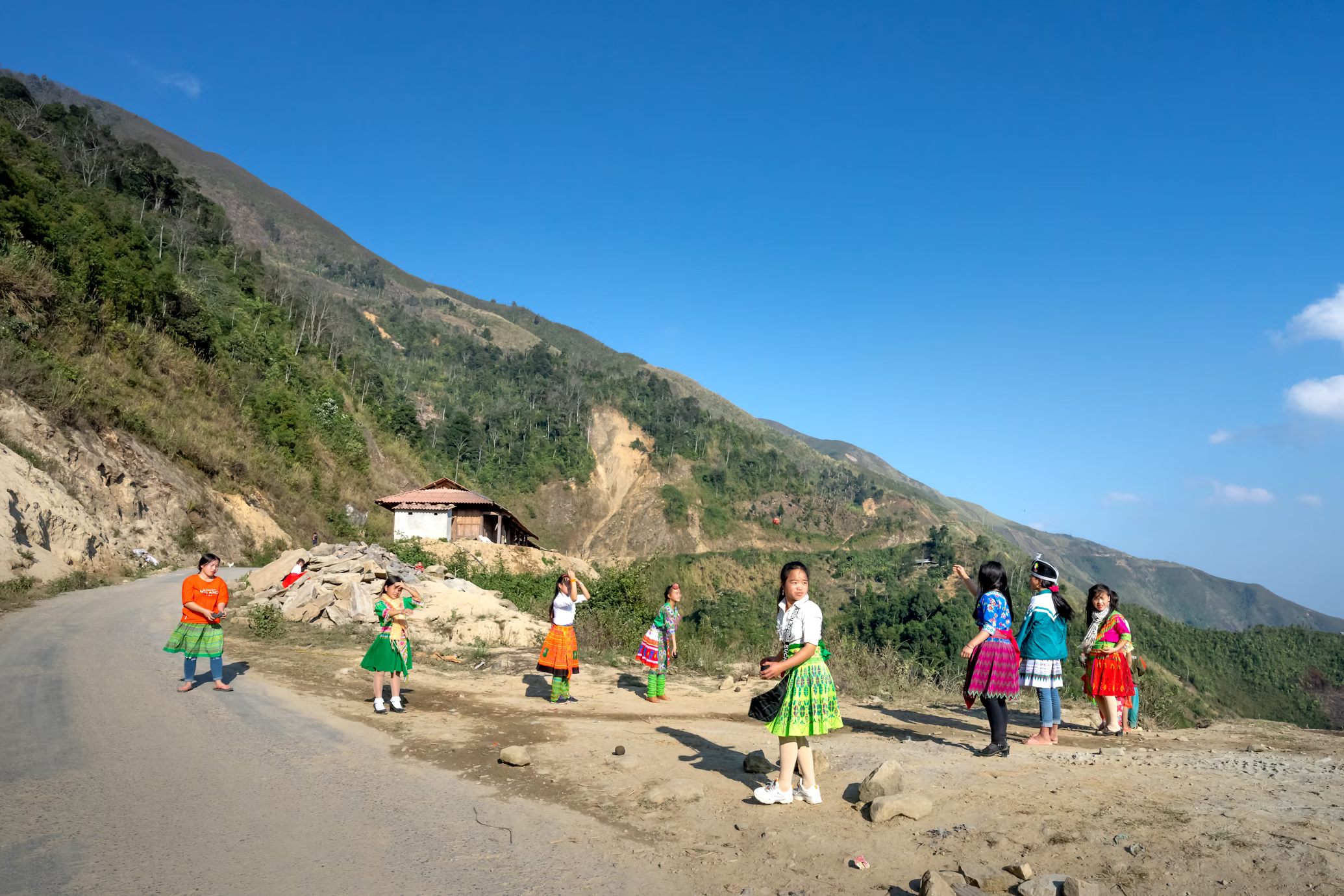 Research project image showing girls in Bhutan and India