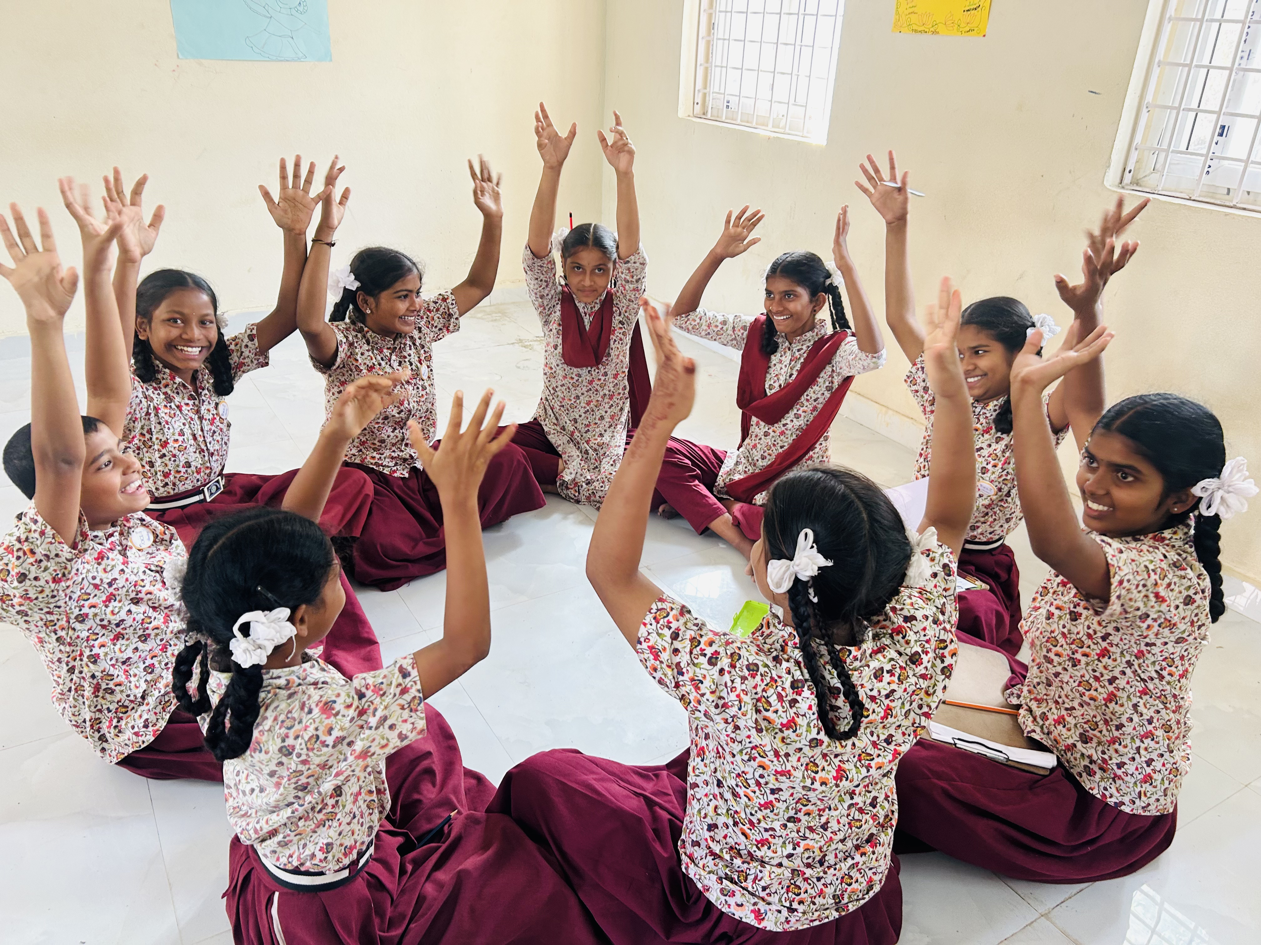 Research project image showing girls leading change