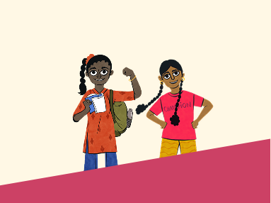 Girl learning new skills in Voice4Girls program