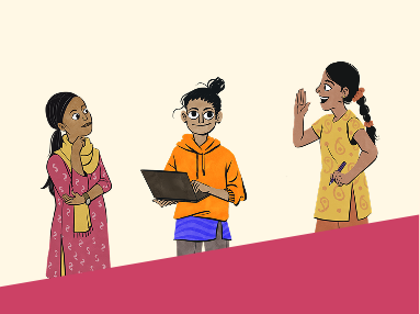 Group of girls in leadership training